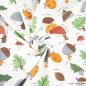 Preview: Baumwolljersey mit Waldtierchen und Waldmotiven auf Ecru